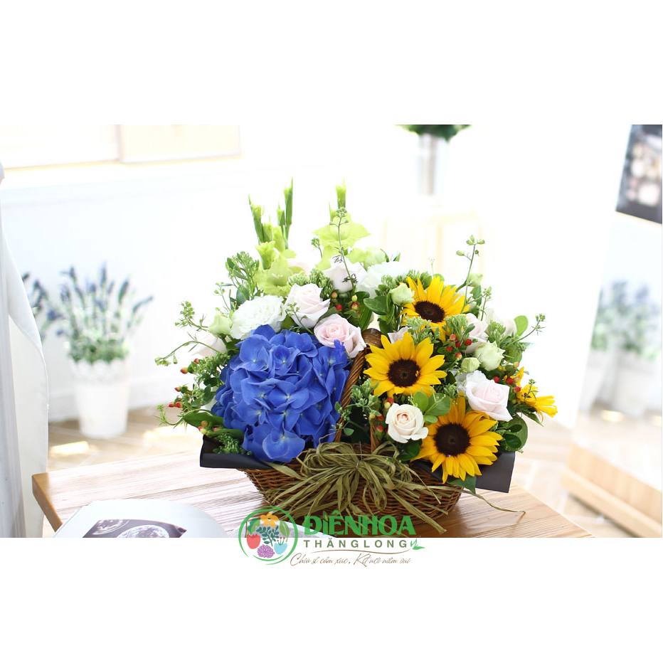 Giỏ hoa hướng dương đẹp