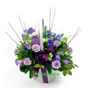 Lẵng hoa hồng tím đẹp nhất