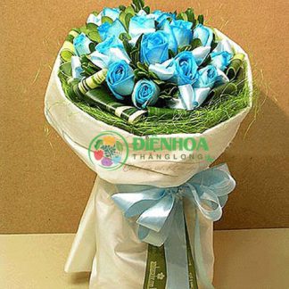 Bó hoa hồng xanh dương