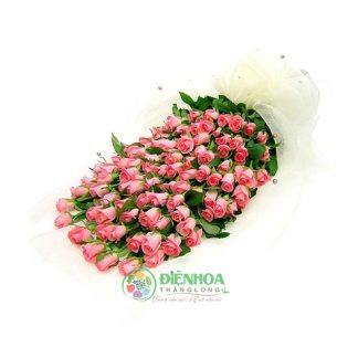 Bó 99 bông hồng phấn đẹp