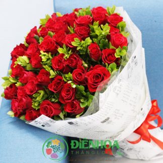 Bó hoa hồng đỏ đẹp Hà Nội