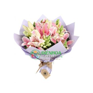 Bó hoa ly hồng tặng Mẹ