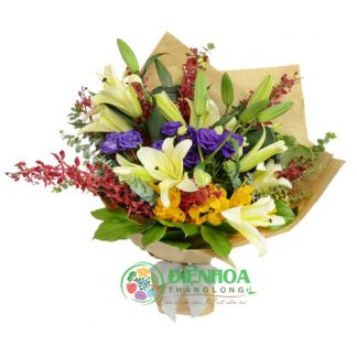 Bó hoa rực rỡ sắc màu