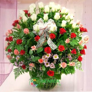 Giỏ hoa hồng các màu