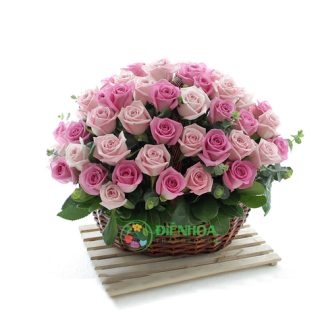 Giỏ hoa tình yêu đẹp