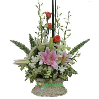 Giỏ hoa tươi chúc mừng
