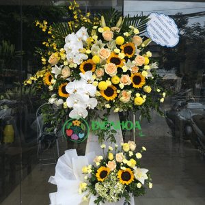 Hoa chúc mừng 2 tầng đẹp