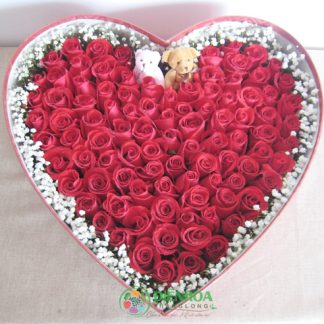 Hoa hộp trái tim 99 bông hồng