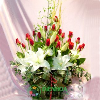 Lẵng hoa tình yêu hạnh phúc